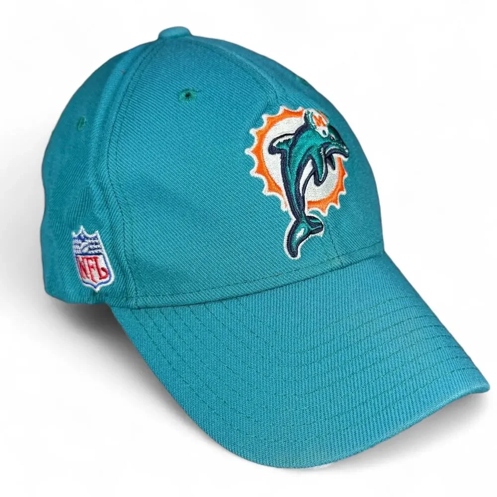 MIAMI DOLPHINS NFL Football Reebok Aqua Hat Baseball Cap Adjustable Hook & Loop